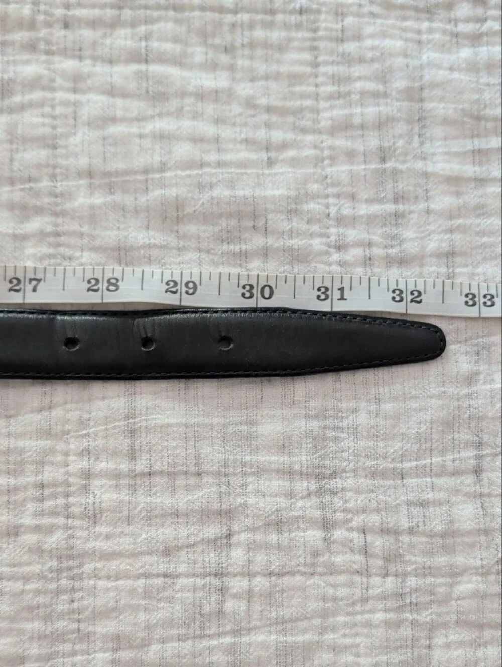 Calvin Klein Black Leather Belt with Gold-Tone Buckle Small